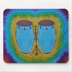 Blue Conga Drums Tie Dye Muismat