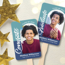 Blue Congrats Afstudeerder 2 Foto's Arch Bold Scri