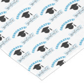 Blue Congrats Afstuderen Patroon Afstudeerfeest Korte Tafelloper (Hoek)