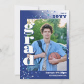 Blue Connections 2 in 1 Foto Afstuderen Kaart (Voorkant)