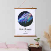 Blue Constellation Aquarius Horoscope Sign Gift Hangend Wandkleed (Slaapkamer)