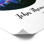 Blue Constellation Capricorn Horoscope Sign Gift Poster (Hoek)