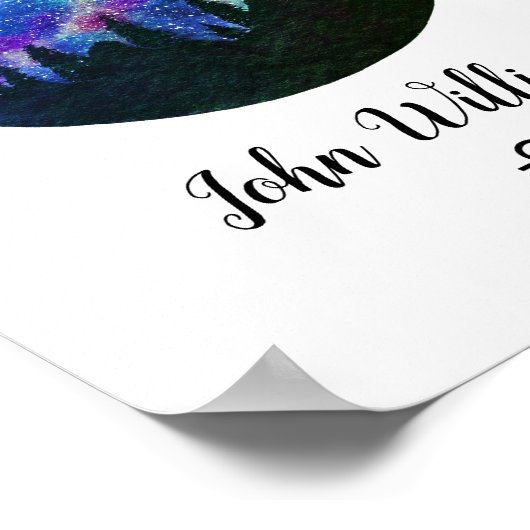 Blue Constellation Libra Horoscope Sign Gift Poster (Hoek)