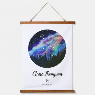 Blue Constellation Pisces Horoscope Sign Gift Hangend Wandkleed