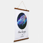 Blue Constellation Pisces Horoscope Sign Gift Hangend Wandkleed (Gebogen)