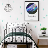 Blue Constellation Sagittarius Horoscope Sign Gift Poster