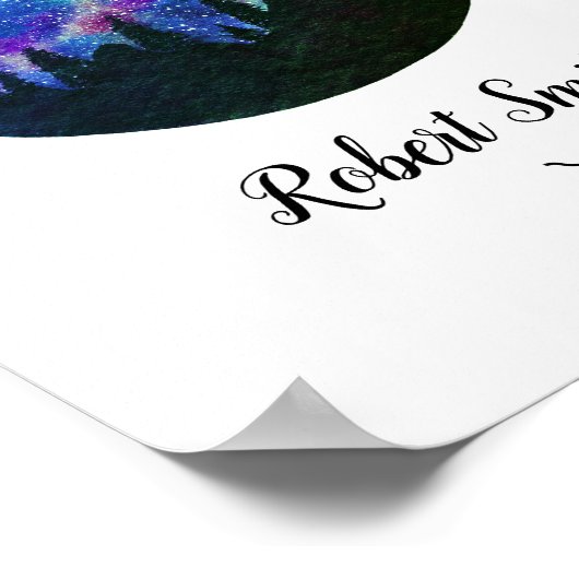 Blue Constellation Taurus Horoscope Sign Gift Poster (Hoek)