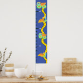 Blue Construction Little Boys Growth Chart Poster (Keuken)