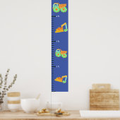 Blue Construction Pop it boys Growth Chart Poster (Keuken)