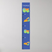 Blue Construction Pop it boys Growth Chart Poster (Voorkant)