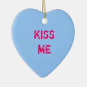 Blue Conversation Heart Photo Ornament (Rechts)