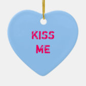 Blue Conversation Heart Photo Ornament (Voorkant)