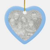 Blue Conversation Heart Photo Ornament (Achterkant)