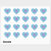 Blue Conversation Heart Sticker (Vel)
