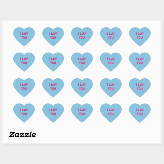 Blue Conversation Heart Sticker (Vel)