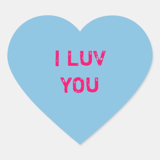 Blue Conversation Heart Sticker (Voorkant)
