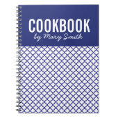 Blue CookBook met aangepast Hoesje-laptop Notitieboek (Voorkant)