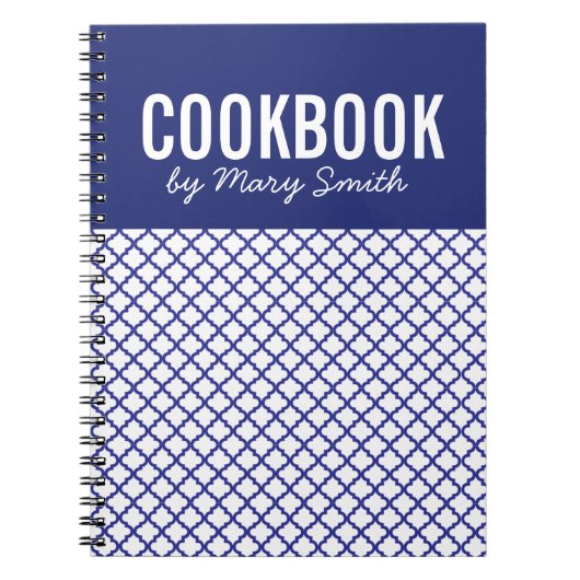 Blue CookBook met aangepast Hoesje-laptop Notitieboek (Voorkant)