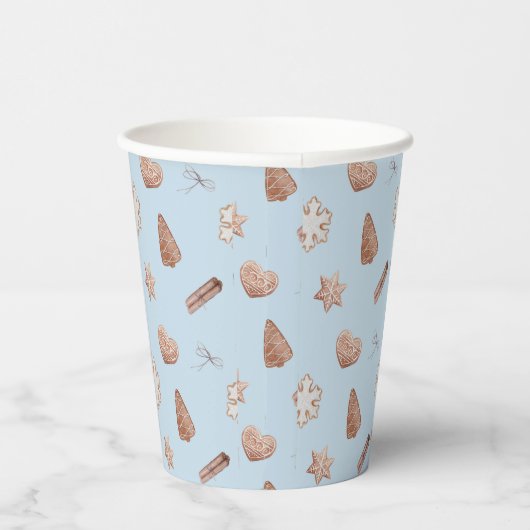 Blue Cookie Exchange Papieren Bekers (Rechts)