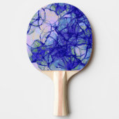 Blue Cool Abstract Art Double Sided Tafeltennisbatje (Voorkant)