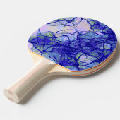 Blue Cool Abstract Art Double Sided Tafeltennisbatje (Voorkant Gekanteld)