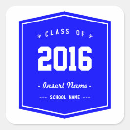 Blue Cool-klasse Vierkante Sticker