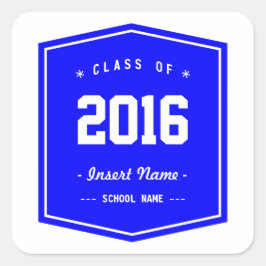 Blue Cool-klasse Vierkante Sticker
