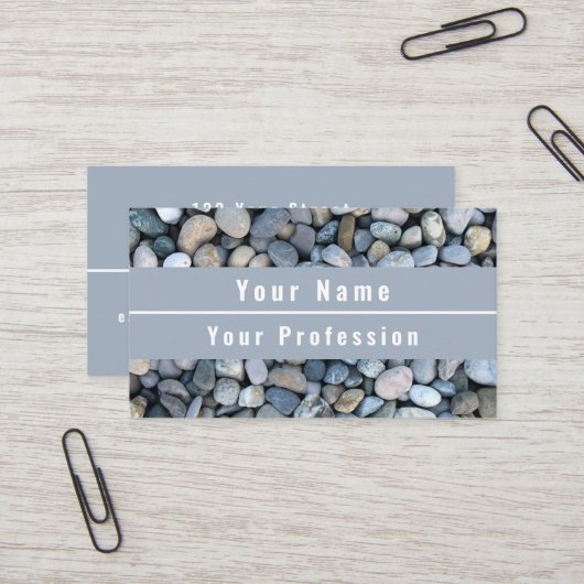 Blue Cool Tone Visitekaartje (Voorkant / Achterkant in situ)