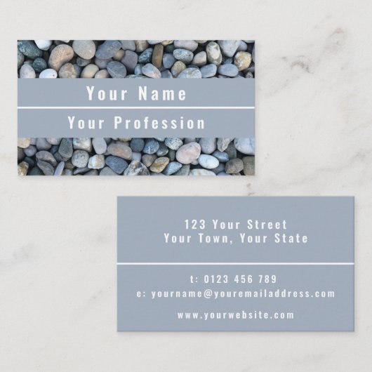 Blue Cool Tone Visitekaartje (Voorkant / Achterkant)