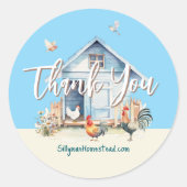 Blue Coop Bedankt Shop Round Labels (Voorkant)