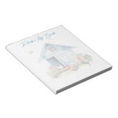 Blue Coop Chicken Hutch gepersonaliseerd Notitieblok (Schuin)