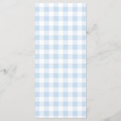 Blue Coquette Baby Carriage Baby Shower Flat Menu (Achterkant)