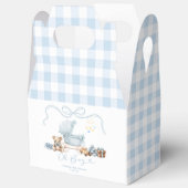 Blue Coquette Baby Carriage Boy Baby Shower Bedankdoosjes (Open)