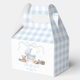 Blue Coquette Baby Carriage Boy Baby Shower Bedankdoosjes
