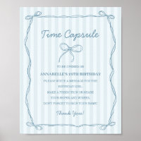 Blue Coquette Boog Time Capsule Verjaardagsspel