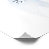 Blue Coquette Bow Baby Boy Shower Welcome Poster (Hoek)