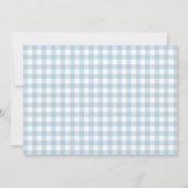 Blue Coquette Bow Baby shower Jeugdtraditie Notitiekaartje (Achterkant)