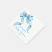 Blue Coquette Bow Baby shower Servet (Hoek)