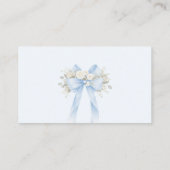 Blue Coquette Bow Books for baby Informatiekaartje (Achterkant)