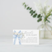 Blue Coquette Bow Books for baby Informatiekaartje (Staand voorkant)
