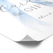 Blue Coquette Bow Cards and gifts Eucalyptus Poster (Hoek)