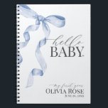 Blue Coquette Bow Girl Baby Gift Mijn eerste jaar Notitieboek<br><div class="desc">Verhoog je baby shower met deze Coquette Blue Bow Party Decor! Dit tijdloze ontwerp voegt een vleugje elegantie en charme toe aan elk evenement, met een prachtig vervaardigde boog versierd met delicate blauwe tinten. Dit collectie zal zeker indruk maken op uw gasten en blijvende creëer-herinneringen en ideaal zijn om wat...</div>