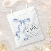 Blue Coquette Bow Girl Baby shower Dessert Bedankzakje (Geknipt)