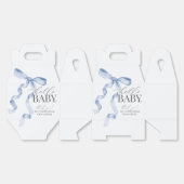 Blue Coquette Bow Girl Baby shower Gift Bedankdoosjes (Ongevouwen)