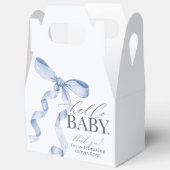 Blue Coquette Bow Girl Baby shower Gift Bedankdoosjes (Open)