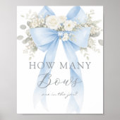 Blue Coquette Bow How many Bows Game Poster (Voorkant)