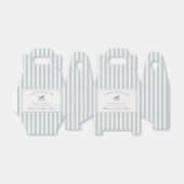 Blue Coquette Bow Rocking Horse Baby Shower Bedankdoosjes (Uitgevouwen)
