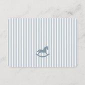 Blue Coquette Bow Rocking Horse Books for Baby Informatiekaartje (Achterkant)