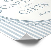 Blue Coquette Bow Rocking Horse Cards & Gifts Poster (Hoek)