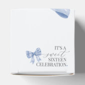 Blue Coquette Bow Sweet 16 Verjaardag Party Gift Bedankdoosjes (Bovenkant)
